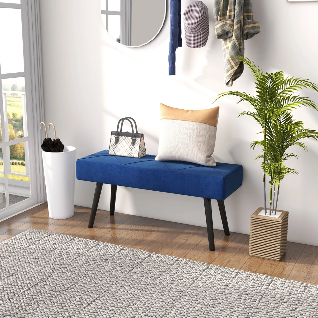 Piediera con Cuscino ¨C zephmum ¨C Blu Scuro 100x36x45 cm