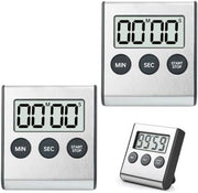 Timer digitale per cucina con retro magnetico e allarme sonoro - 2 pezzi