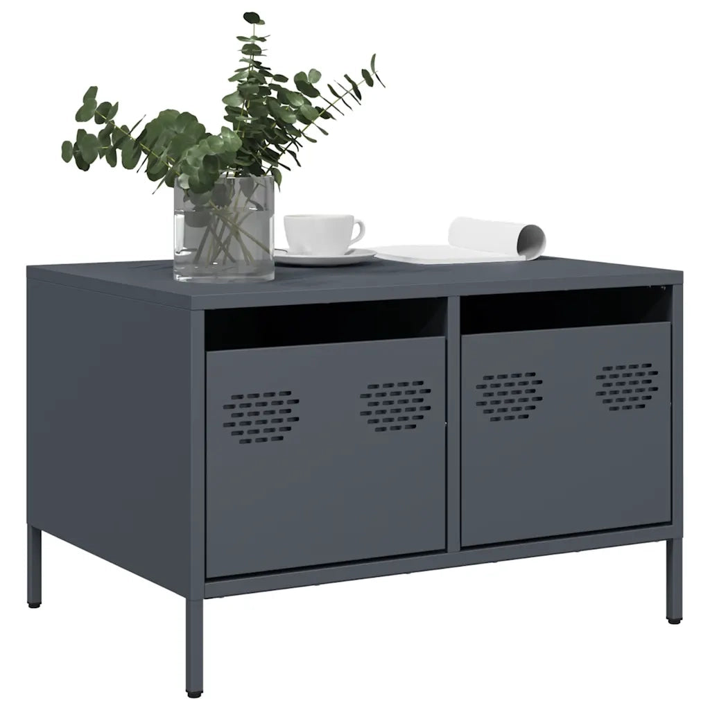 Mobile TV | Armadietto TV | Mobile Porta TV Antracite 68x50x43,5 cm in Acciaio Laminato a Freddo