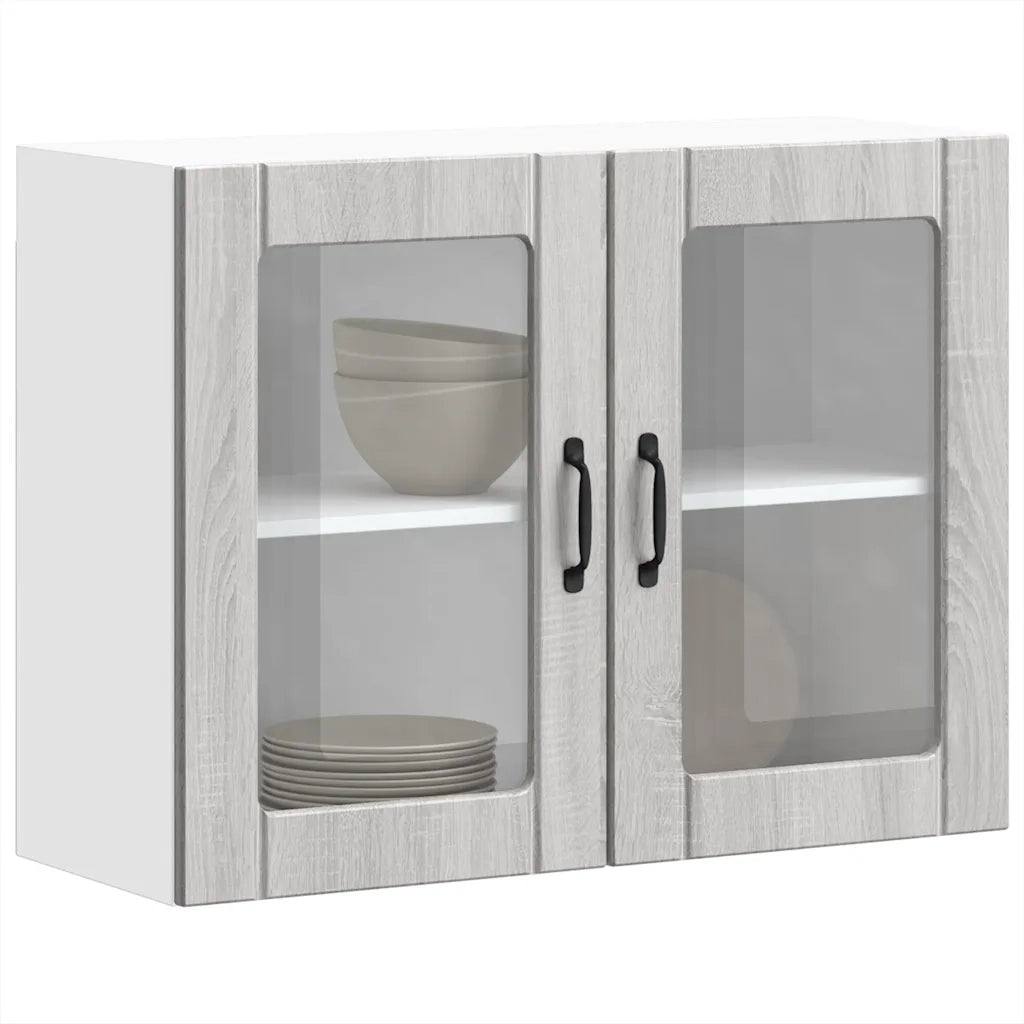 Pensile da cucina dal design moderno per ottimizzare lo spazio 80 x 31 x 60 cm legno grigio Sonoma 02_0050198