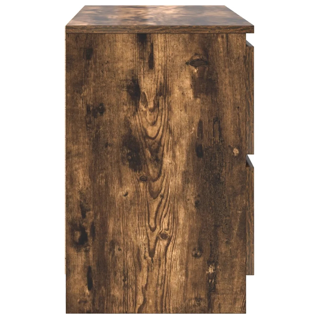 Mobile TV Rovere Fumo 80x35x54 cm in Legno Multistrato 861791