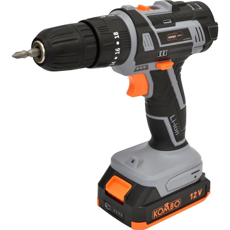 KOMBO TRAPANO CORDLESS A PERCUSSIONE 12V CON BATTERIA 2.0AH