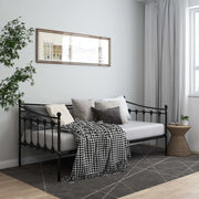 Telaio Divano Letto-Struttura Sofa Letto Nero in Metallo 90x200 cm 413934
