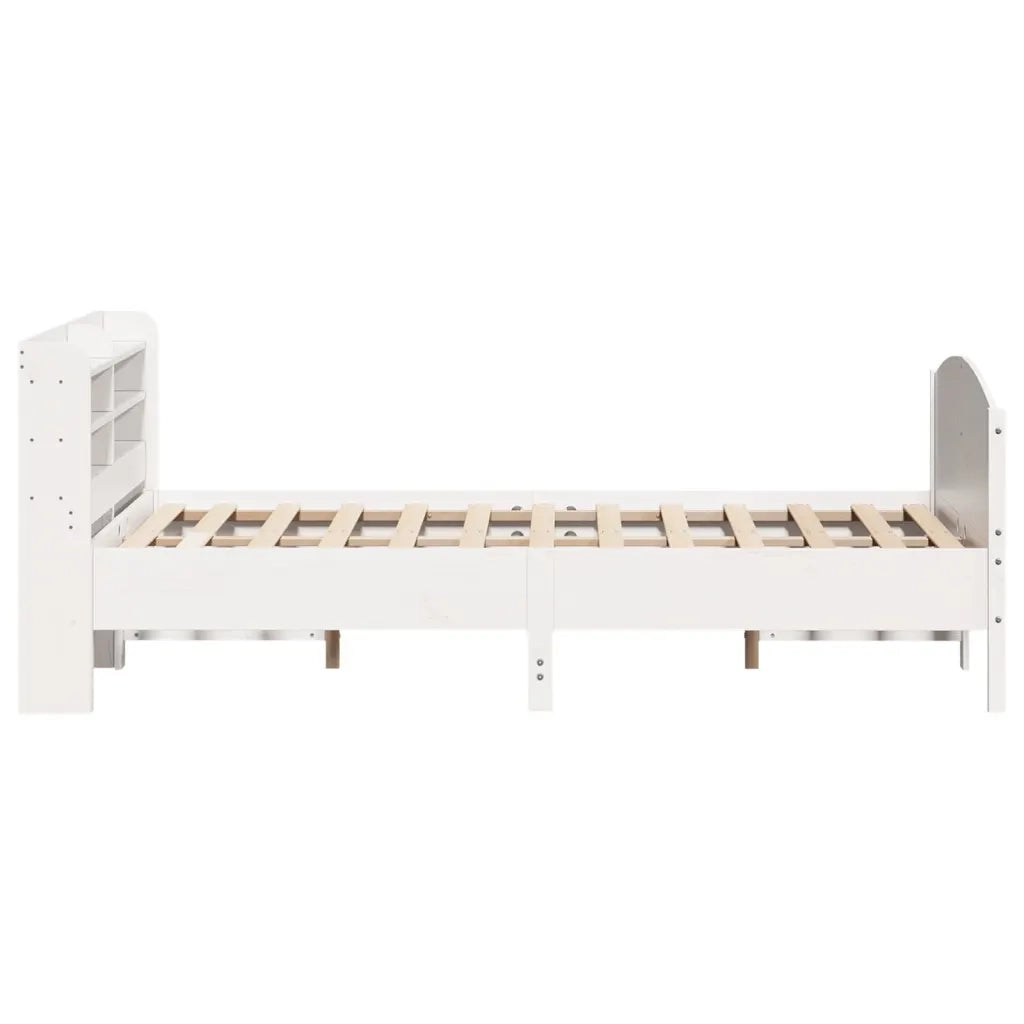 Letto senza Materasso Bianco 140x200 cm Legno Massello di Pino