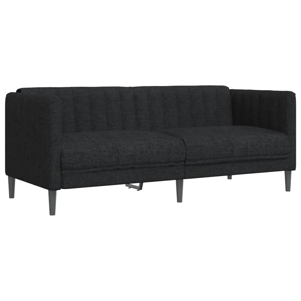 Set di Divani 2 pz Nero in Tessuto