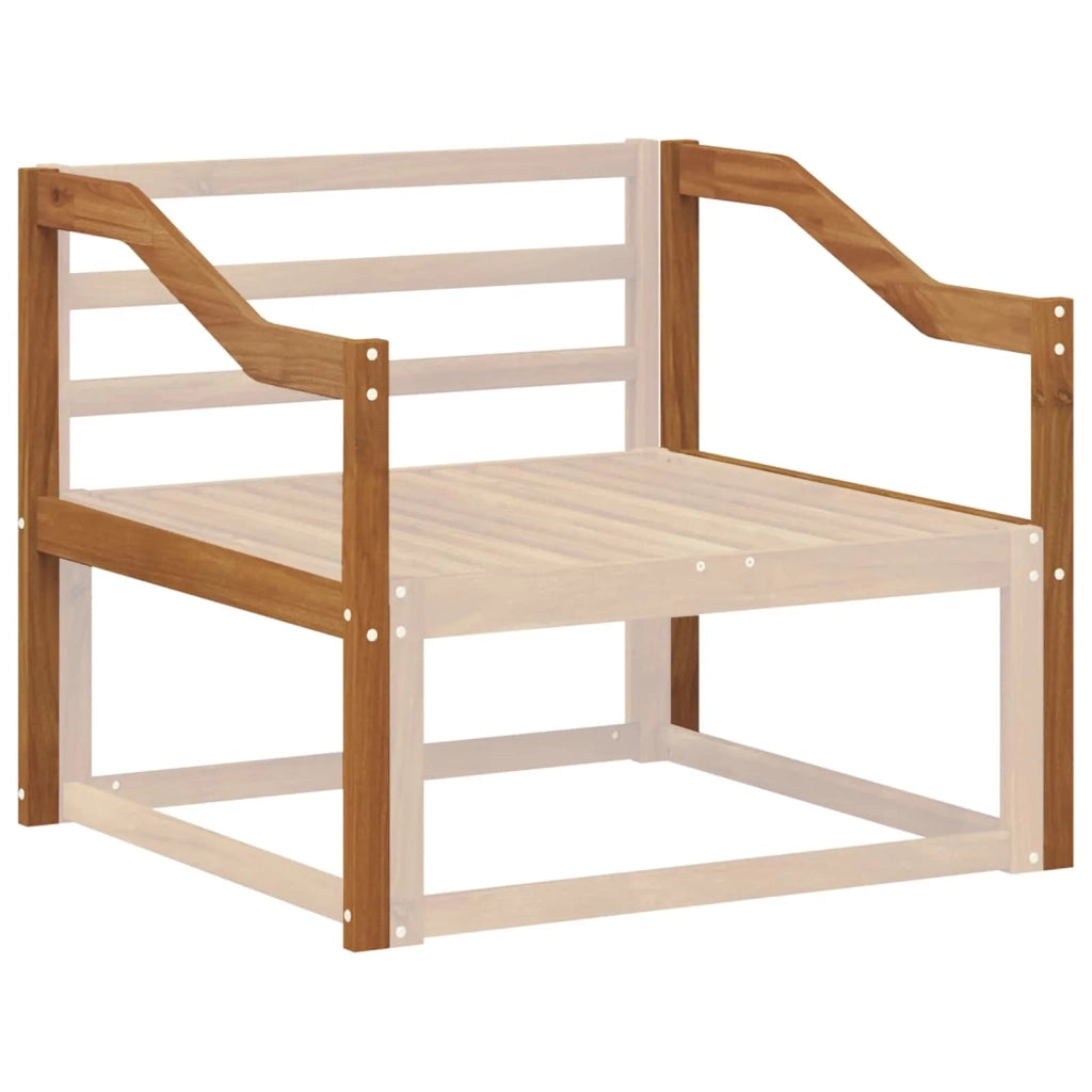 Bracciolo 2 pz Naturale 79 x 4 x 73 cm Legno di Acacia Massello 900584