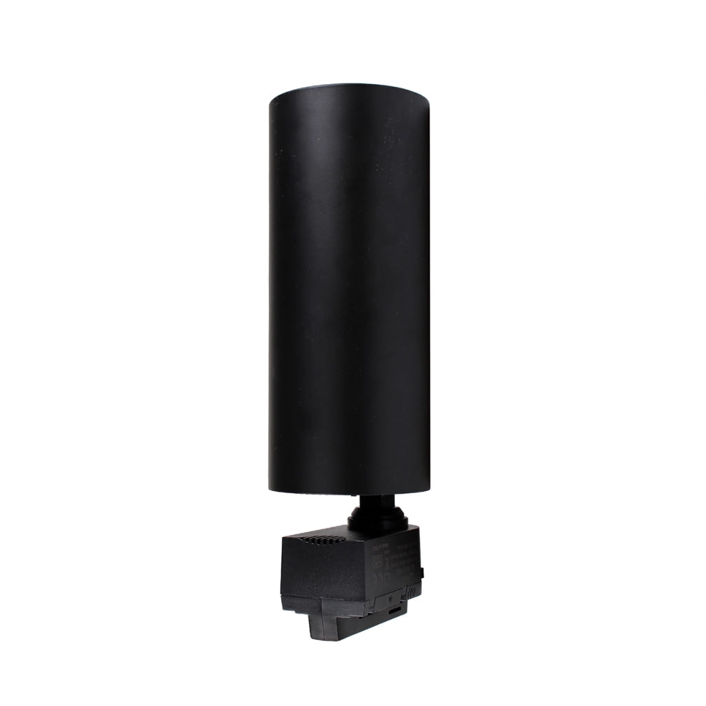 FARETTO LED ORIENTABILE SU BINARIO MONOFASE IN ALLUMINIO NERO 30W - TRIPLA TEMPERATURA DI COLORE 3000K-4000K-65000K
