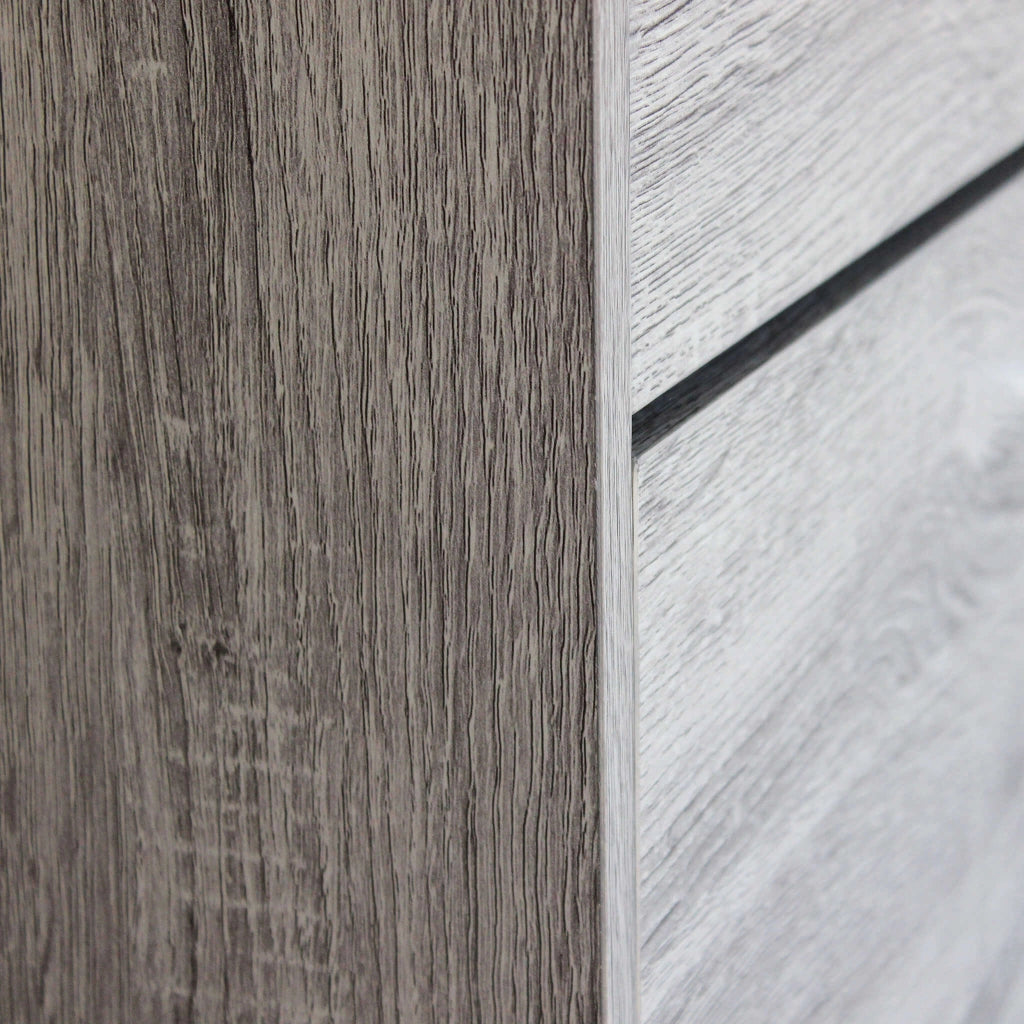 Scarpiera Salvaspazio 4 Ante a Ribalta 60x24x150h cm Legno Rovere Grigio - Mobile Ingresso LOLA