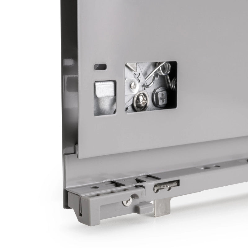 Cassetto esterno Vertex con regolazione 3D altezza 131mm, 40kg, profondità 450mm, Acciaio, Grigio antracite