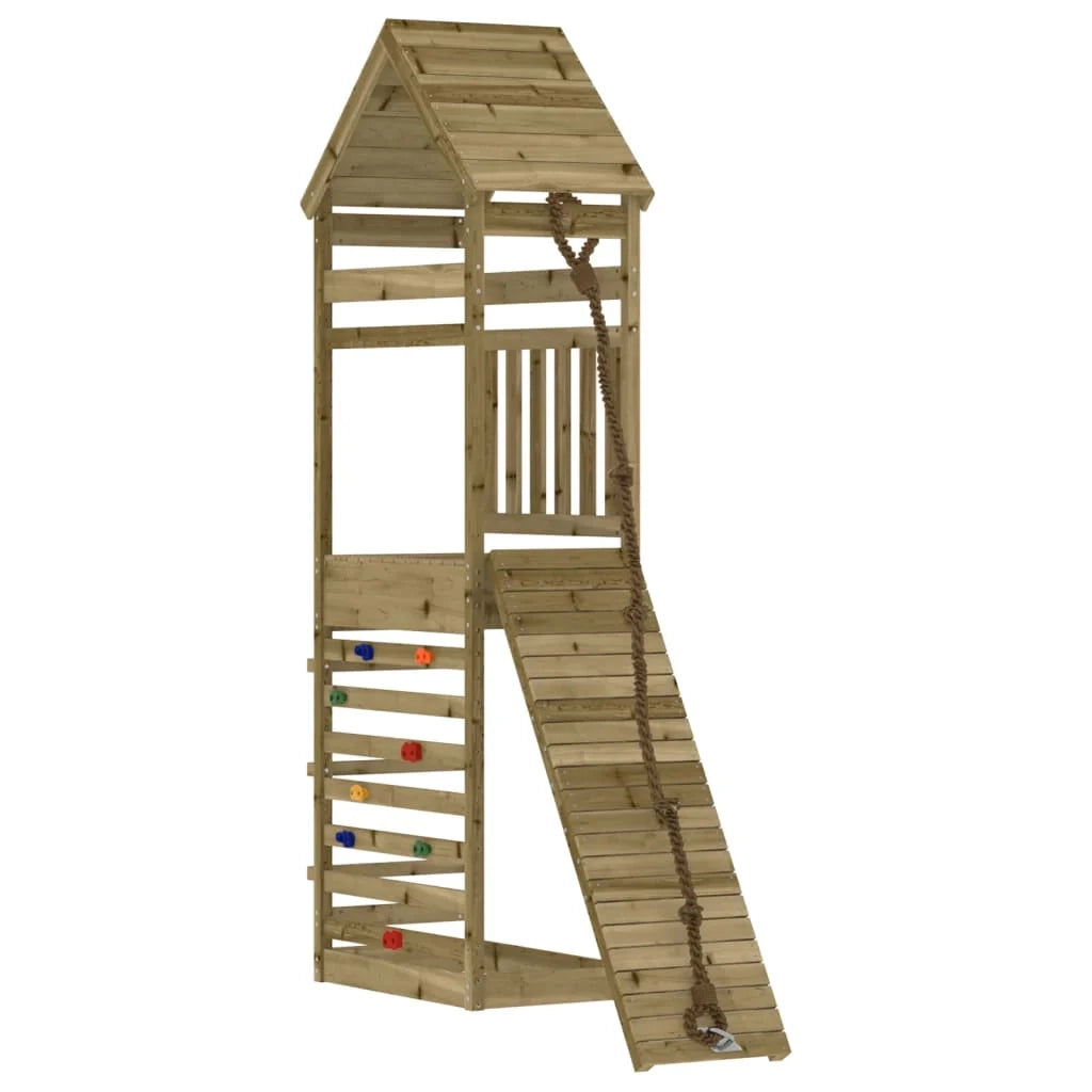 Casetta da gioco con parete da arrampicata 55 x 175 x 264 cm legno di pino impregnato 02_0004854