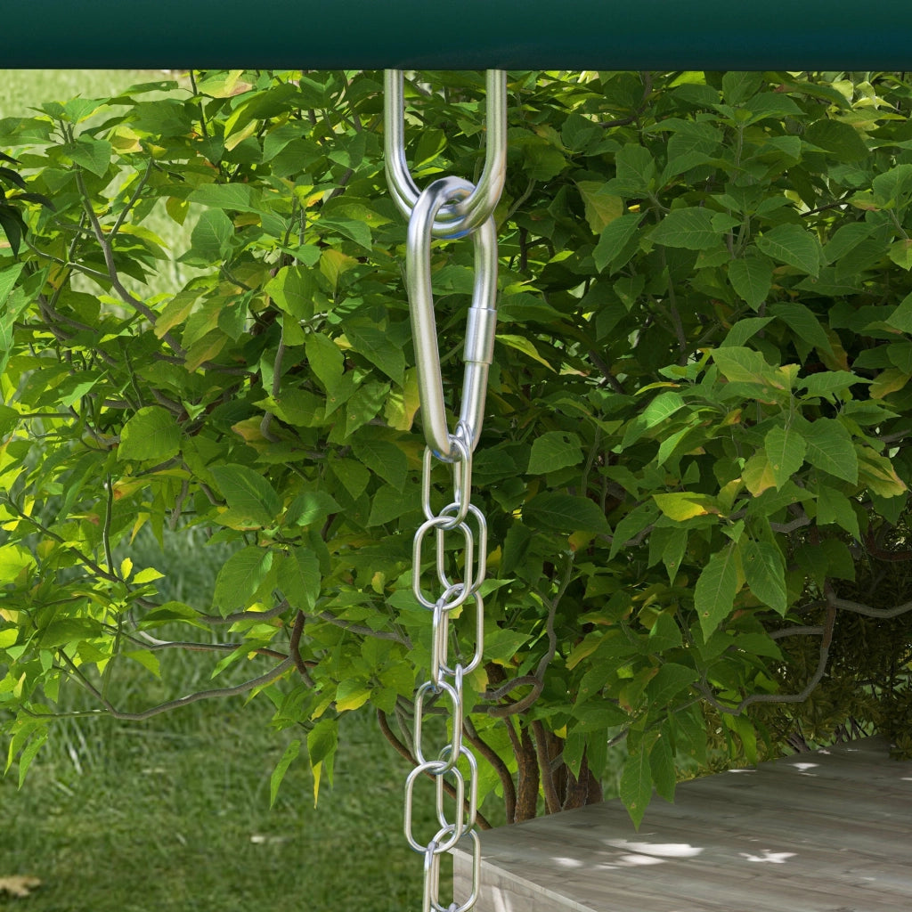 Altalena da Giardino con Scalette e Canestro ¨C Xylo ¨C Set Rotonda Acciaio per Bambini 3-8 Anni