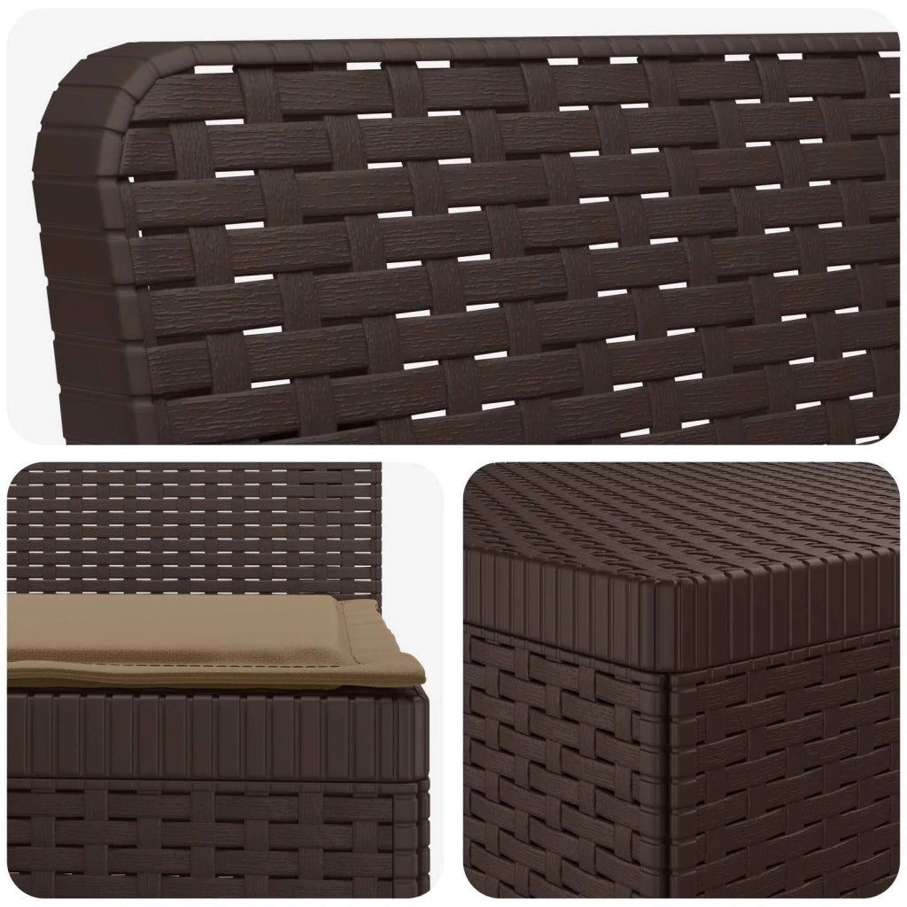 Divano 7 Posti da Giardino con Cuscini Aspetto Rattan PP 3444148