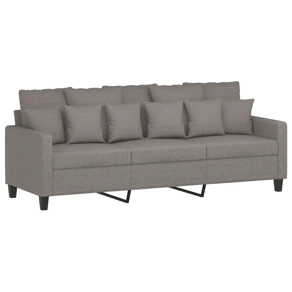 Set Divani 3 pz con Cuscini Tortora in Tessuto 3201639