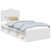 Letto singolo | Letto per adulti | Struttura del letto Bianco 100 x 200 cm Pino massello