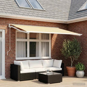 Telo di ricambio per tenda da sole Giallo e Bianco 400 × 300 cm 3444211
