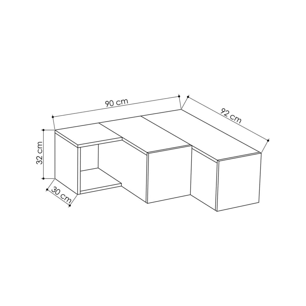 Mobile porta TV Fiorenza, Credenza da soggiorno, Armadio basso per TV, Base parete attrezzata, 90x92h32 cm, Antracite e Beige
