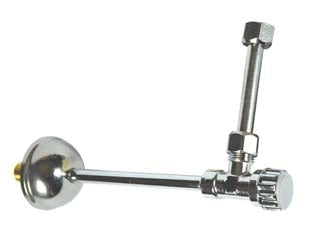 RUBINETTO PER CASSETTA WC CON DOPPIA CANNETTA  3/8x1/2