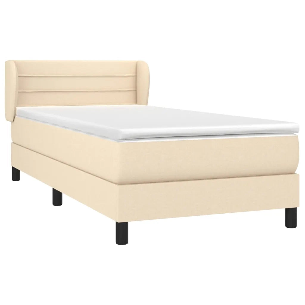 Giroletto a Molle con Materasso Crema 80x200 cm inTessuto 3126282
