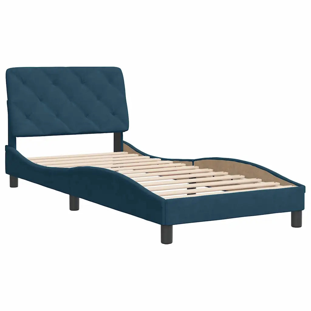Giroletto senza Materasso Blu 80x200 cm in Velluto 3207891