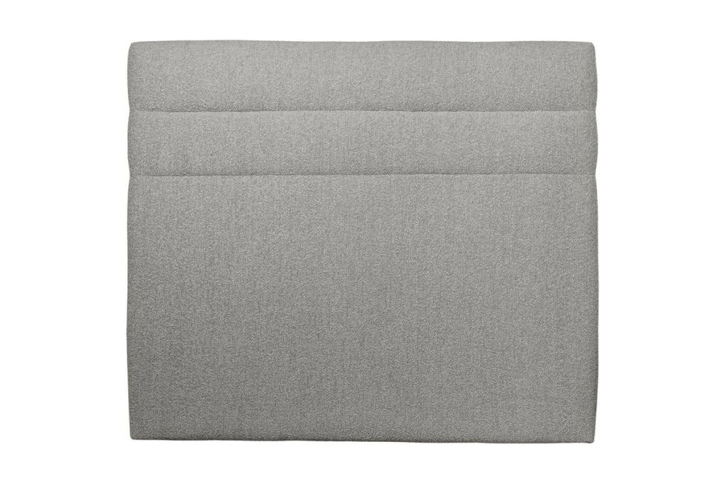 Testiera in tessuto bouclé grigio con linee L160 cm