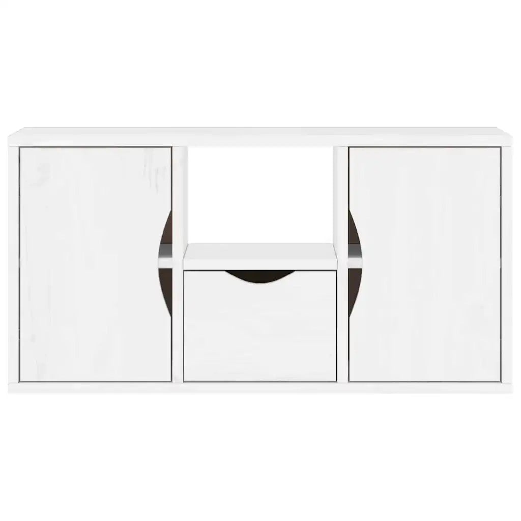 Mobile TV | Armadietto TV | Mobile Porta TV con Cassetto ODDA Bianco 79x24x40 cm