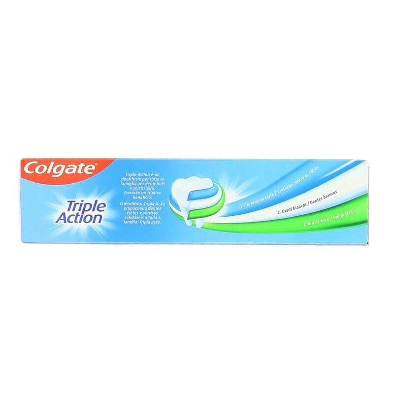 COLGATE DENTIFRICIO 100ML NEW TRIPLE ACTION PROTEZIONE CARIE DENTI BIANCHI ALITO FRESCO OKY