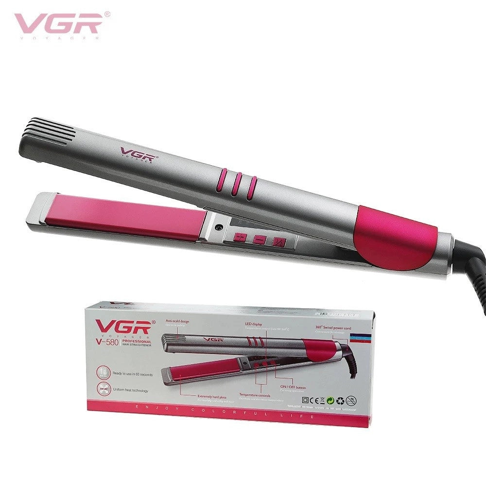 Trade Shop - Piastra Per Capelli Lisci Tormalina In Ceramica Con Regolazione Temperatura V580 -