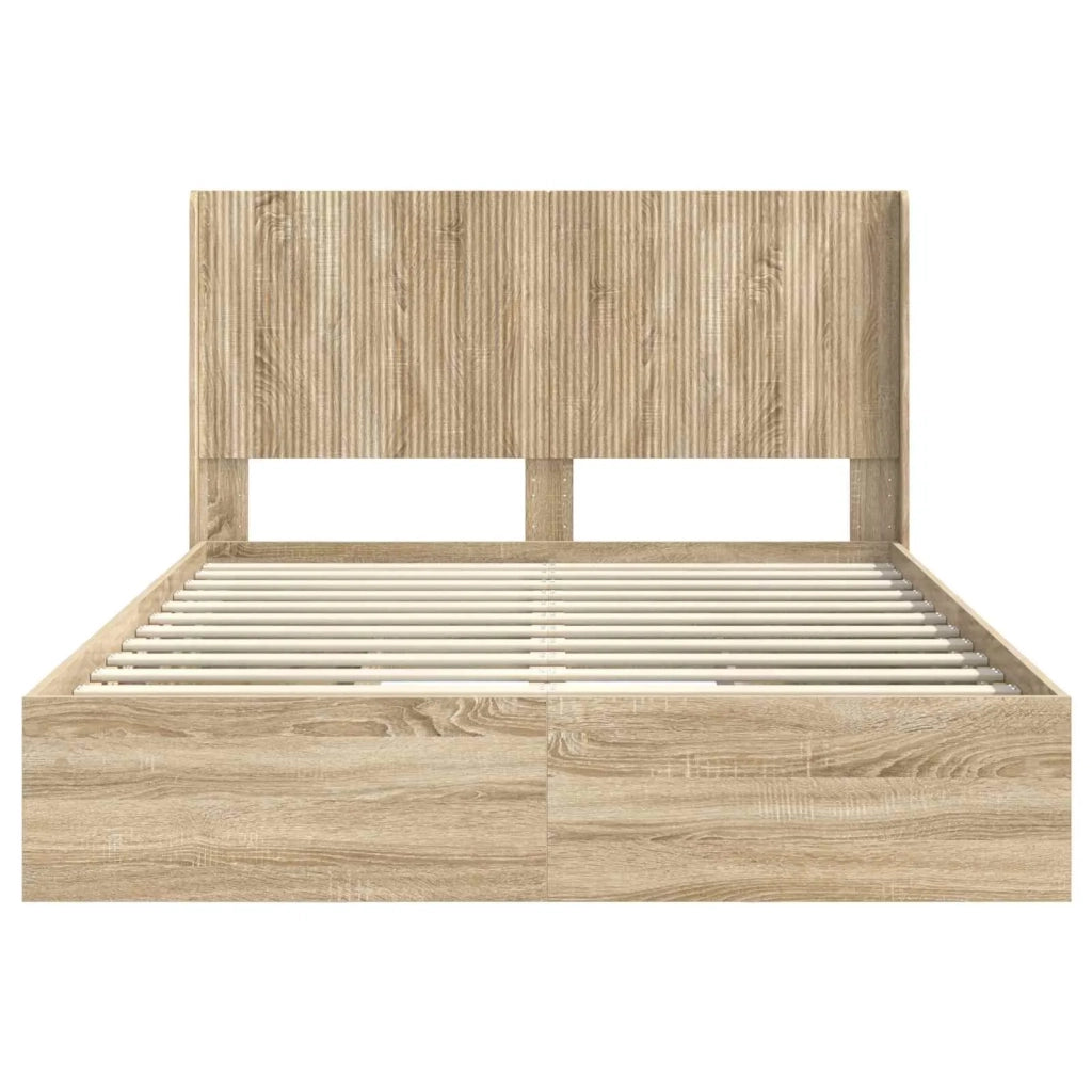 Struttura del letto con stoccaggio e testata 3 pcs 3414027