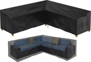 Hoes per sedile V-shape per arredamento esterno, copridischi per divano lounge cocktail rotan copridischi per sedile esterno copridischi impermeabili 600D allunga la durata di vita degli arredi (254x254x85x80cm)