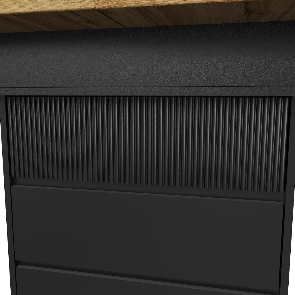 Tavolo allungabile per 4-6 persone con piano estendibile e vano contenitore; per cucina e soggiorno; 110-140×80×75 cm