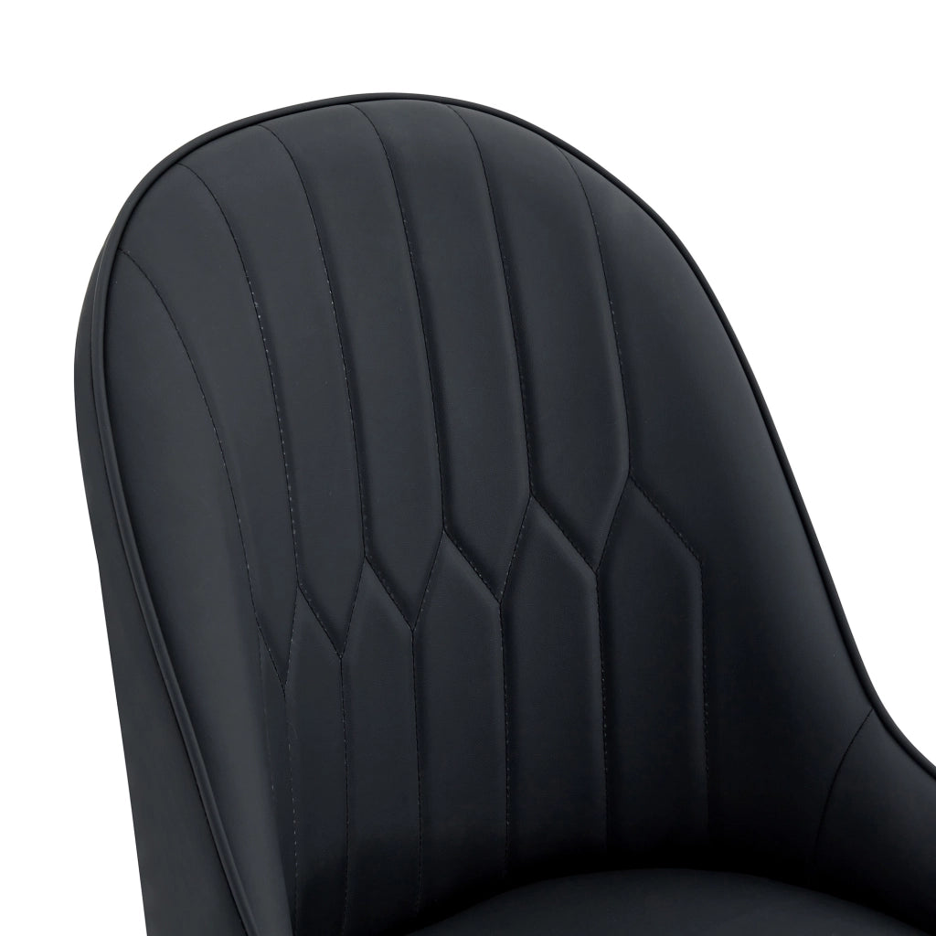 SEDIA da pranzo Set da 2 pezzi 91 cm PU Nero