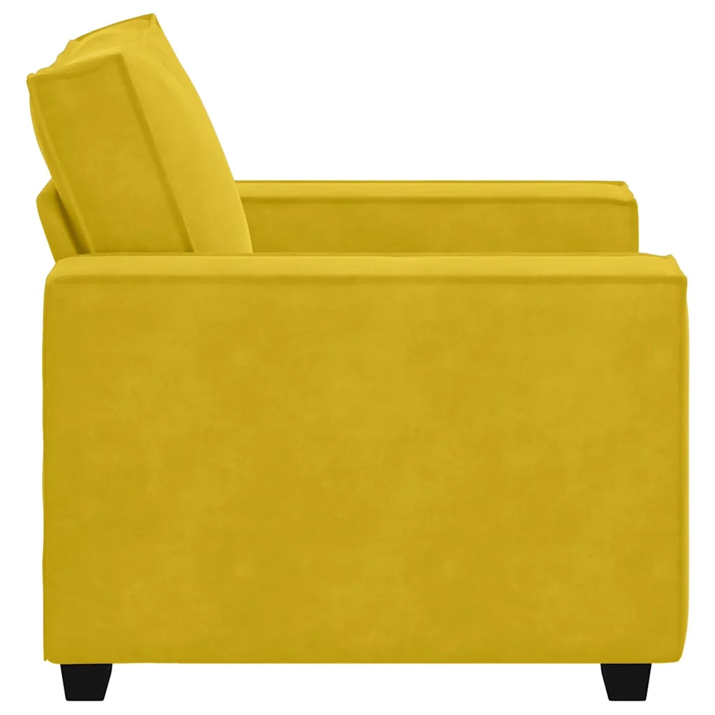 Divano Sedia Giallo 100x78x84 cm Velluto 4105006