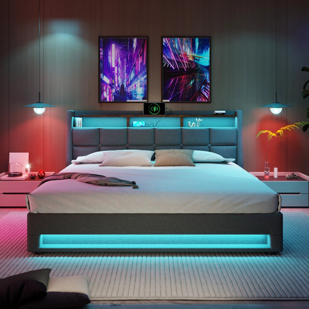 Letto imbottito USB 140x200cm