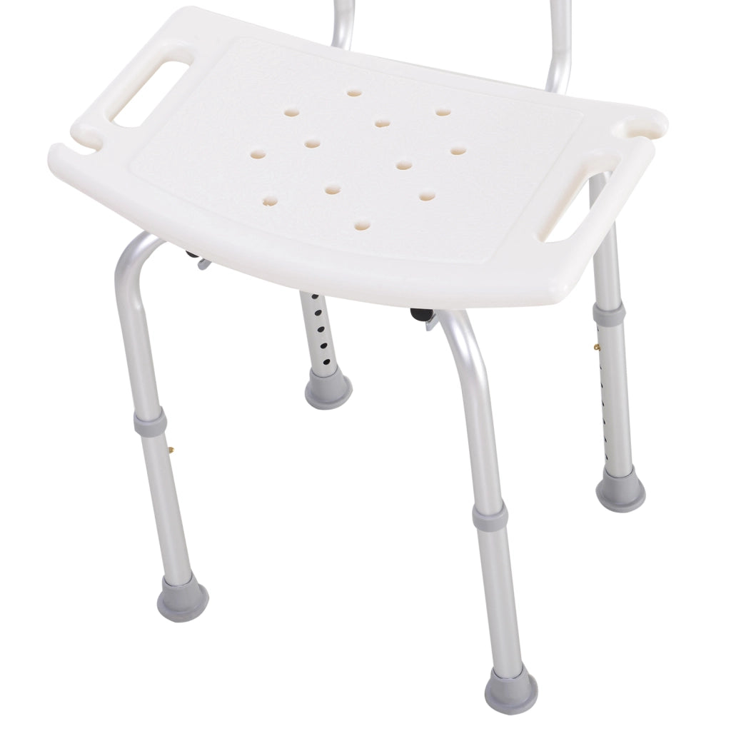 Sedia da doccia regolabile con ventose ¨C Minimal ¨C plastica e alluminio, 50.6x43x71-88 cm