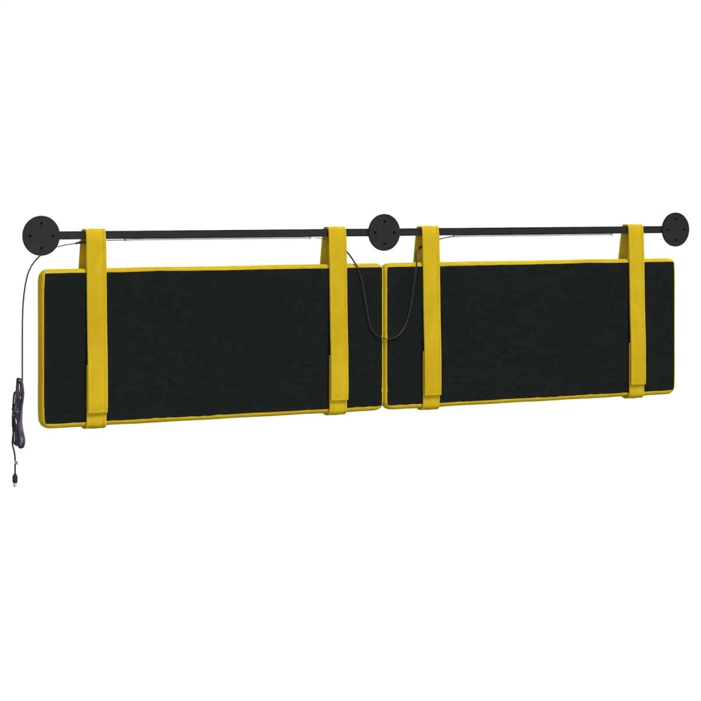 Testiera sospesa Con luce LED Giallo Velluto 3424252