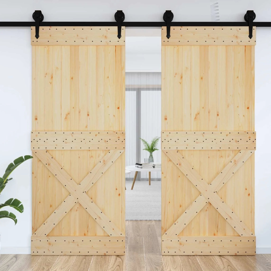 Porta NARVIK Naturale 95 x 210 cm Legno di pino solido 42047098