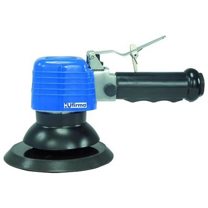 Hu-FIRMA HULR-AC Levigatrice ad Aria Compressa Rotorbitale Attacco 1-4'' Piatto Velcro 150 mm Impugnatura Gommata colore Nero