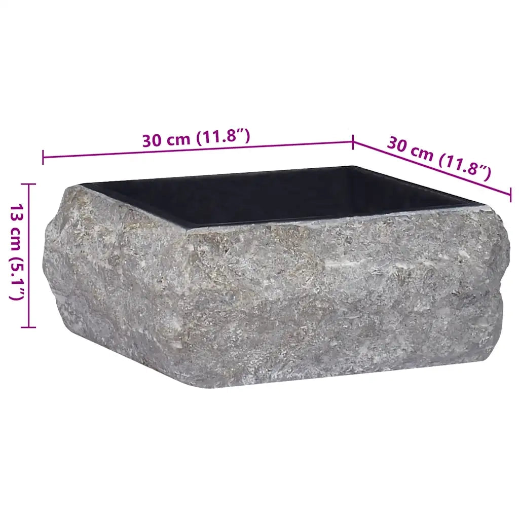 Lavandino Nero 30x30x13 cm in Marmo 149175
