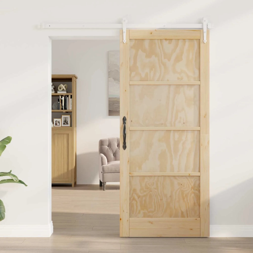 Porta scorrevole ORKDAL Naturale e Bianco 86 x 211 cm 3445574
