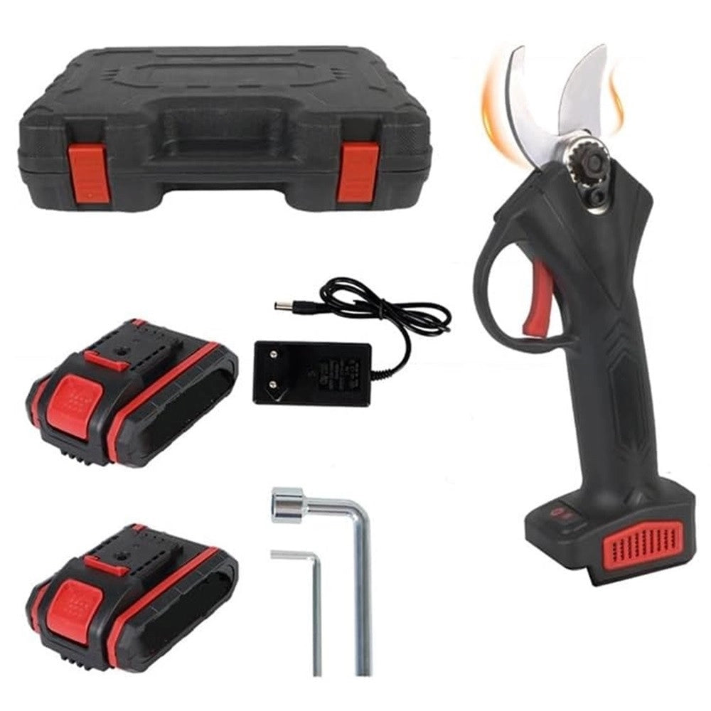 Trade Shop - Cesoia Elettrica Forbice 2 Batterie Da 48v Trincia Rami Professionale Senza Fili -