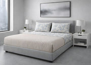Completo Lenzuola Letto 100% Cotone Made In Italy Disegno Sambuco - Singolo - Lavanda
