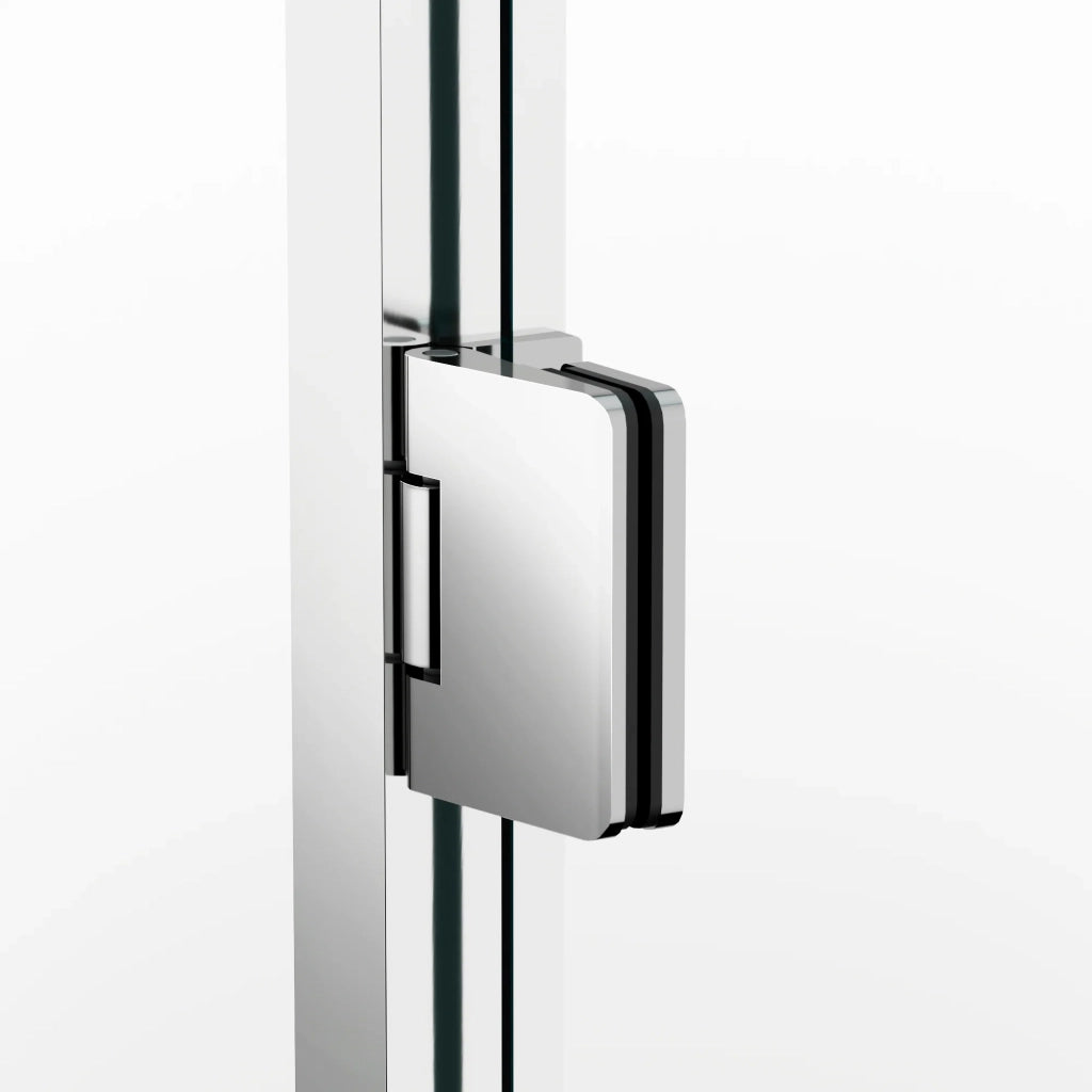 Box doccia angolare GLASS pieghevole + laterale fisso 80 (40+40)x70 cm nero trasparente