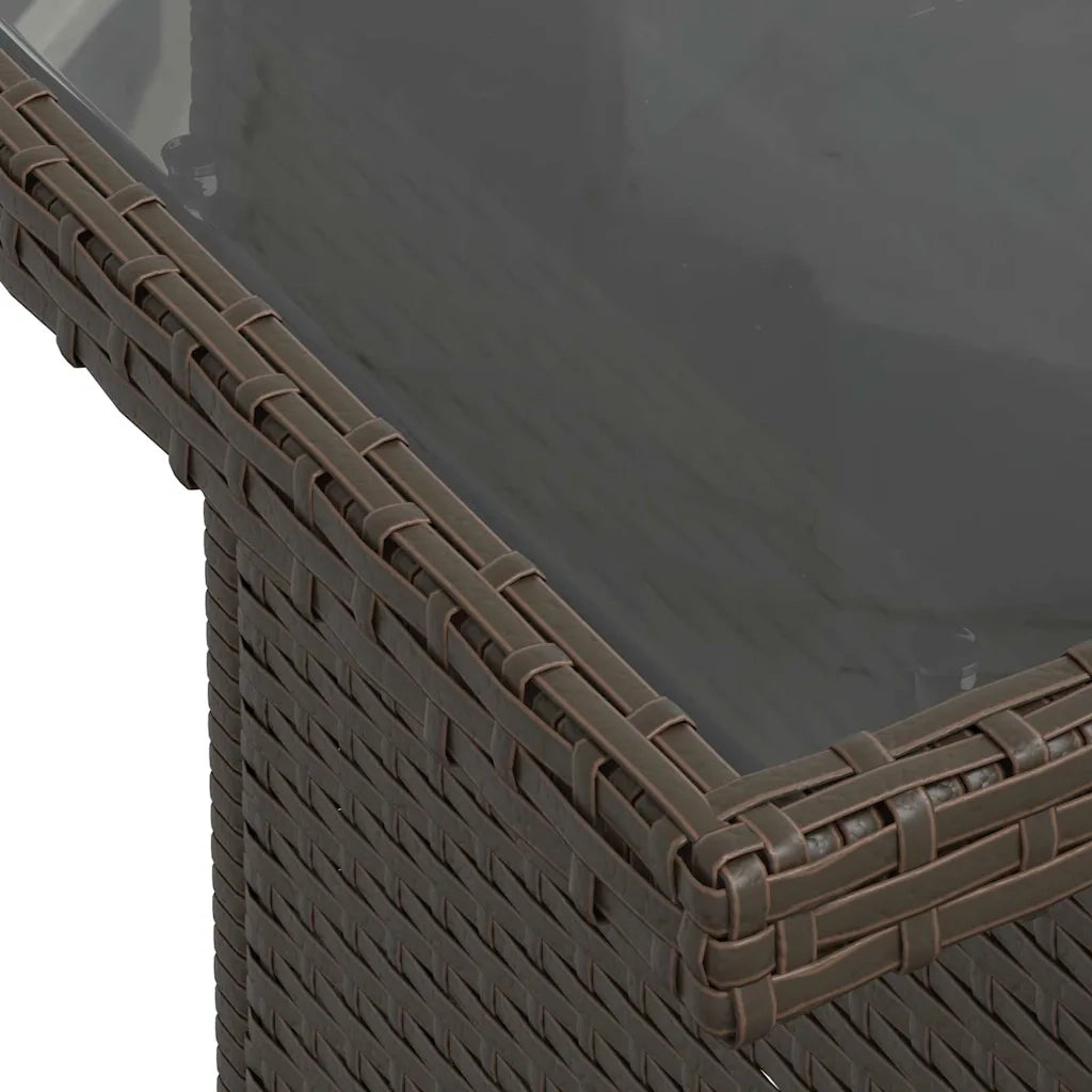 Set Divano da Giardino 6 pcs Marrone e Rosso polyrattan 3348810