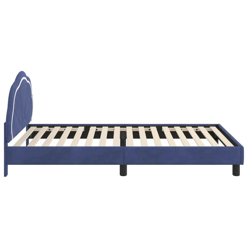 Struttura letto bambini con testata Blu Polizia 90 x 190 cm 42010921