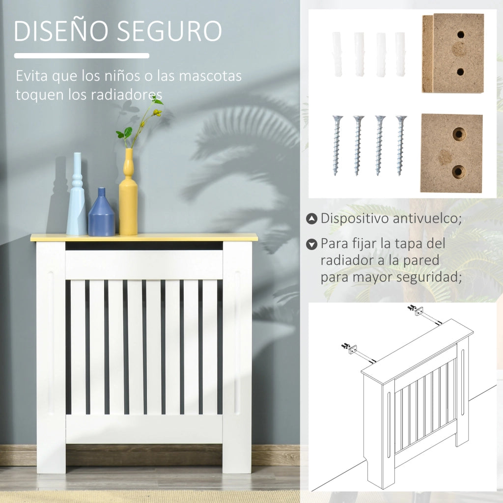 Copritermosifone MDF ¨C Xylo ¨C Bianco 78x19x83 cm