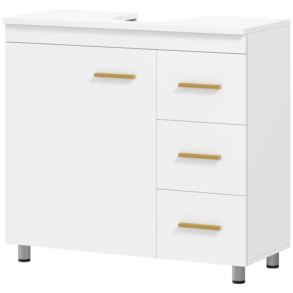 Mobile sottolavabo con cassetti ¨C Xylo ¨C bianco 70x30x65 cm