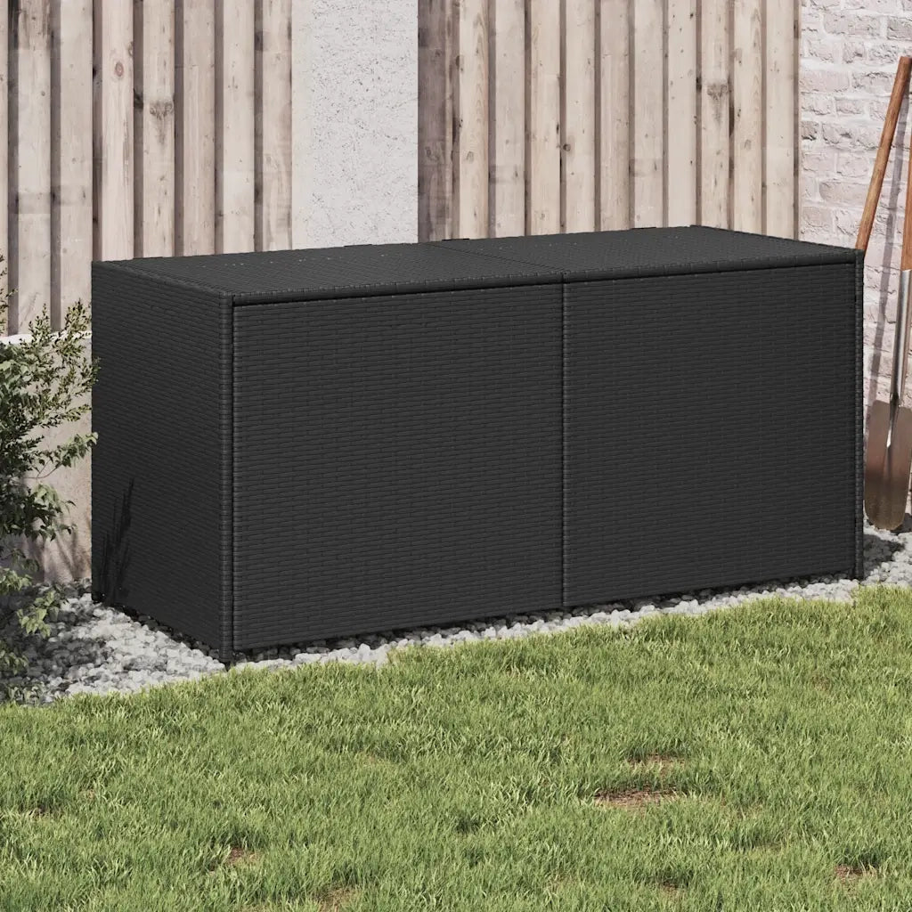 Contenitore da Giardino Nero 283L in Polyrattan CFW3109596