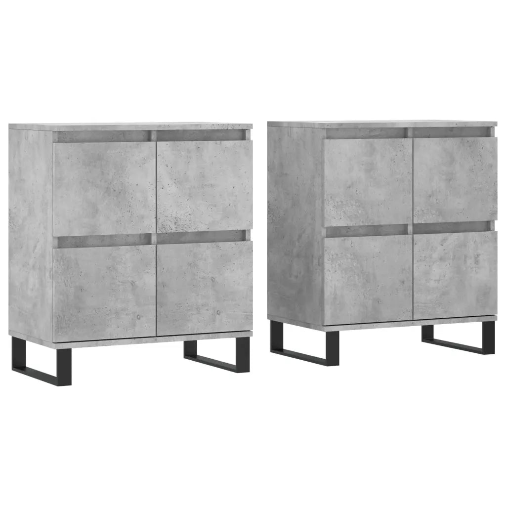 Credenze 2 pz Grigio Cemento in Legno Multistrato 3190185