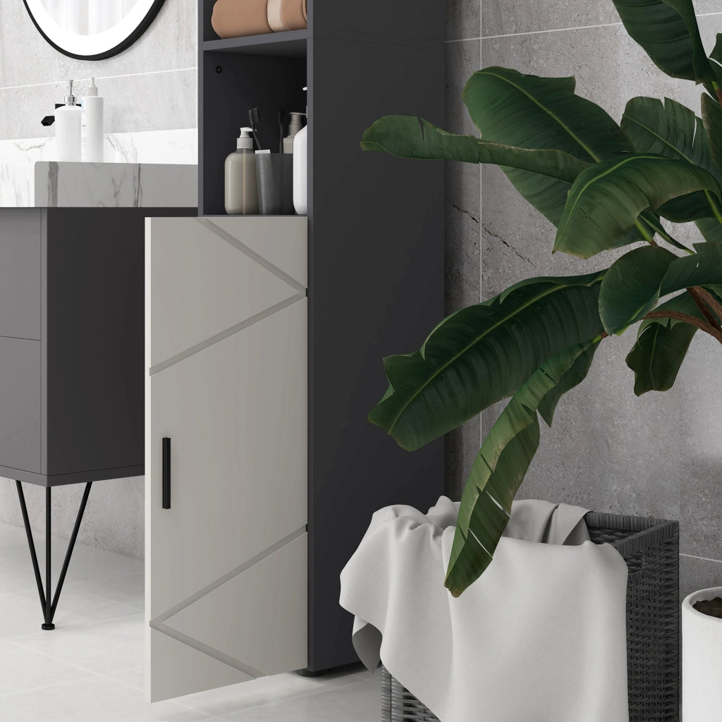 Armadietto Bagno ¨C Minimal ¨C Grigio Chiaro