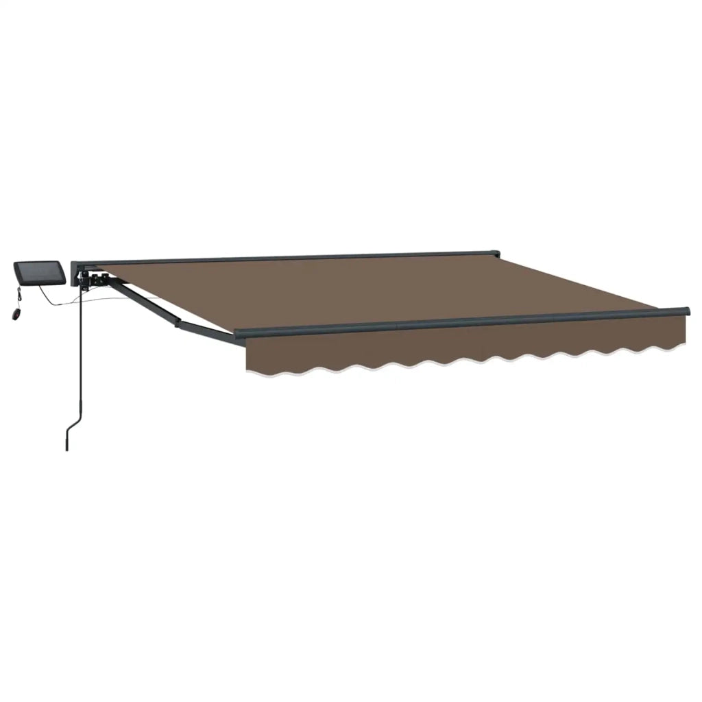 Cornice per Tenda Manuale con LED Tortora 5 x 3 m 3426398